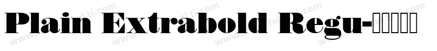 Plain Extrabold Regu字体转换